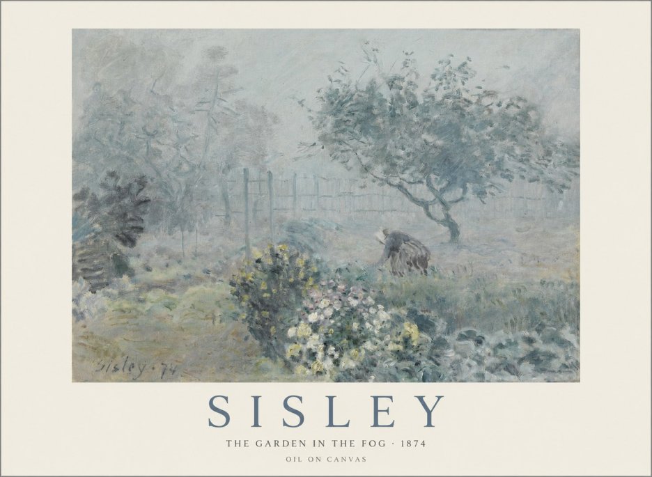 Sisley The Garden in the Fog No1 - Poster