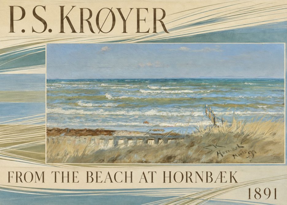 P.S. Krøyer From the Beach at Hornbæk · 1891 No6 - Poster