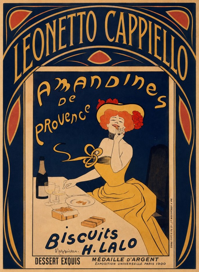 Leonetto Cappiello Amandines De Provence Biscuits H. Lalo I No3 - Poster