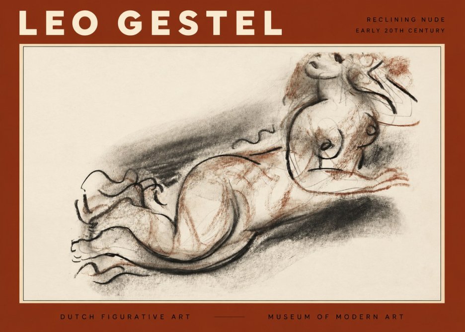 Leo Gestel Reclining Nude No2 - Poster