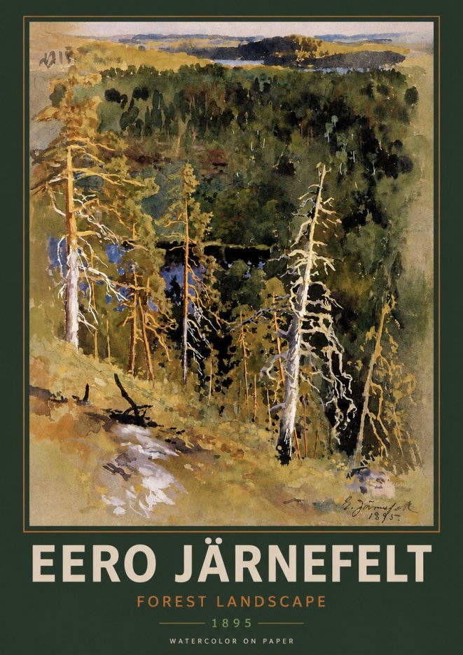 Eero Järnefelt Forest Landscape II No2 - Poster