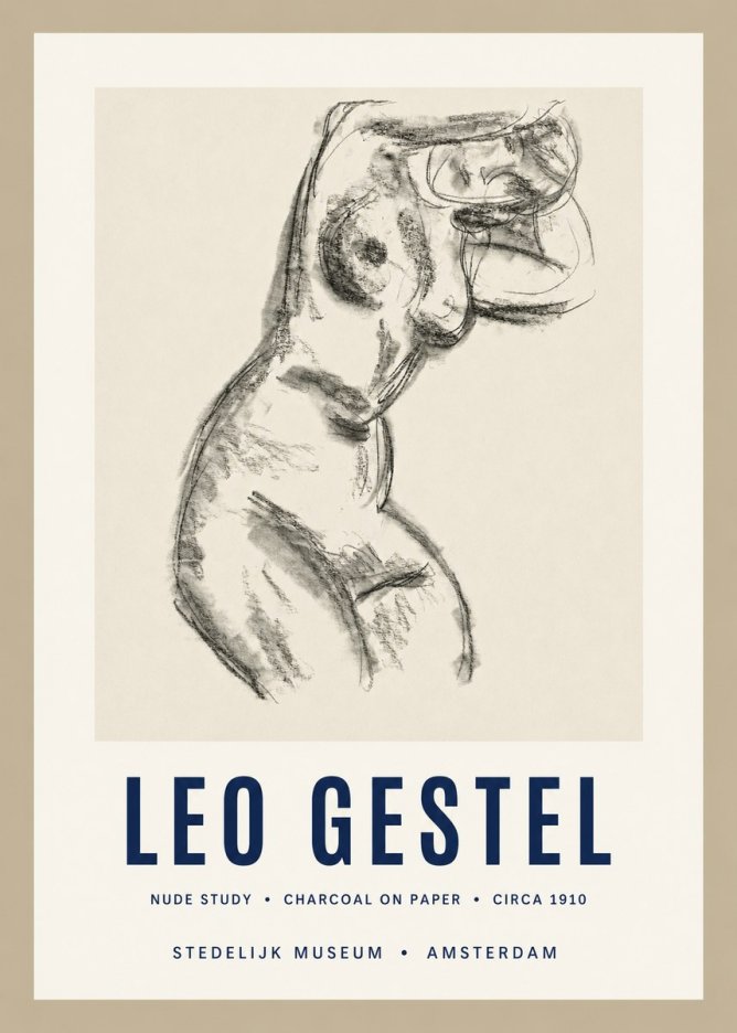 Leo Gestel Study of a Female Nude No3 - Poster
