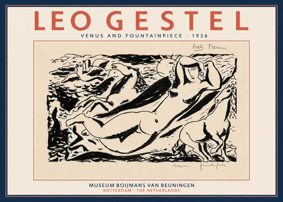 Leo Gestel Venus and Fountainpiece No2 - Poster