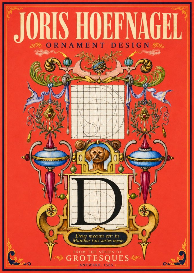 Joris Hoefnagel Illuminated Initial 'D' No6 - Poster