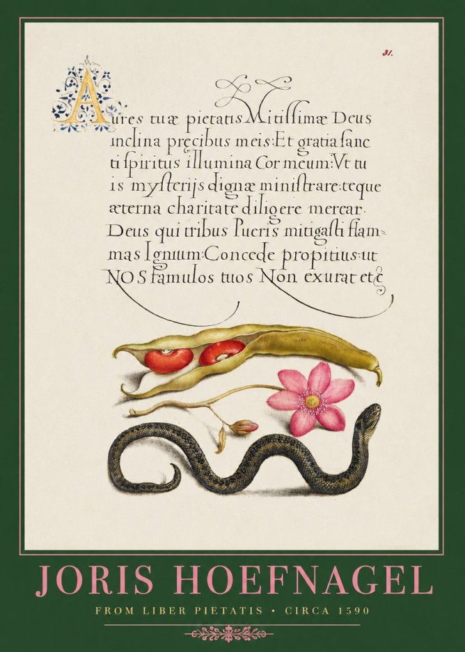 Joris Hoefnagel Prayer for Divine Grace No2 - Poster