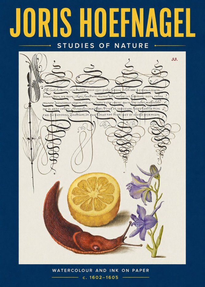 Joris Hoefnagel Studies of Nature No2 - Poster