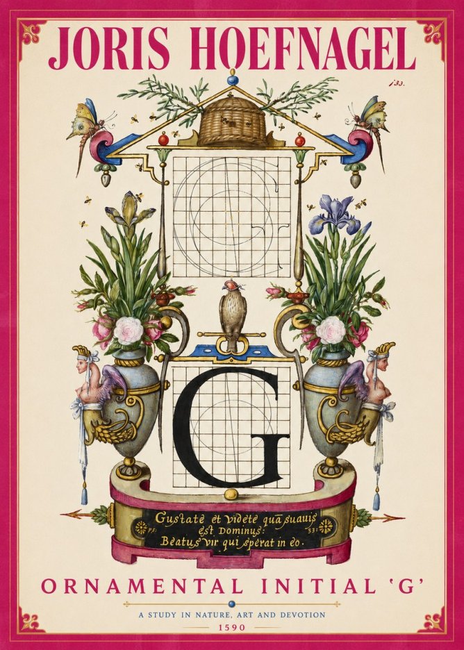 Joris Hoefnagel Ornamental Initial 'G' No2 - Poster
