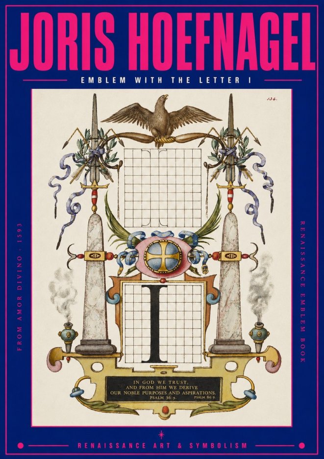 Joris Hoefnagel Ornamental Design with Dedicatory Inscription No3 - Poster