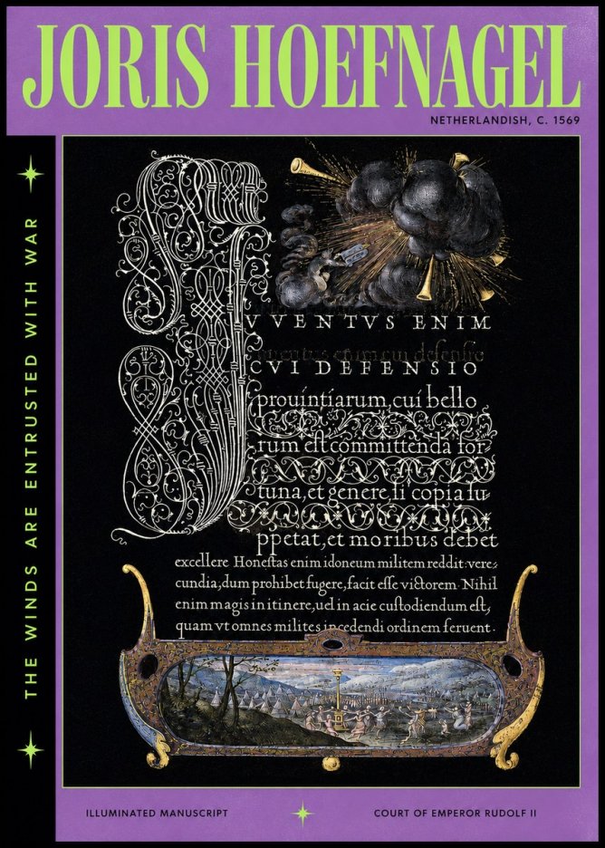 Joris Hoefnagel The Winds Are Entrusted with War No3 - Poster
