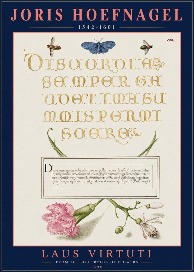 Joris Hoefnagel Laus Virtuti No3 - Poster