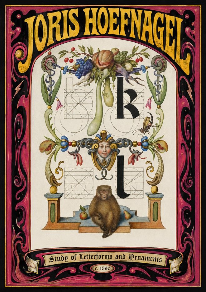 Joris Hoefnagel Study of Letterforms and Ornaments No3 - Poster