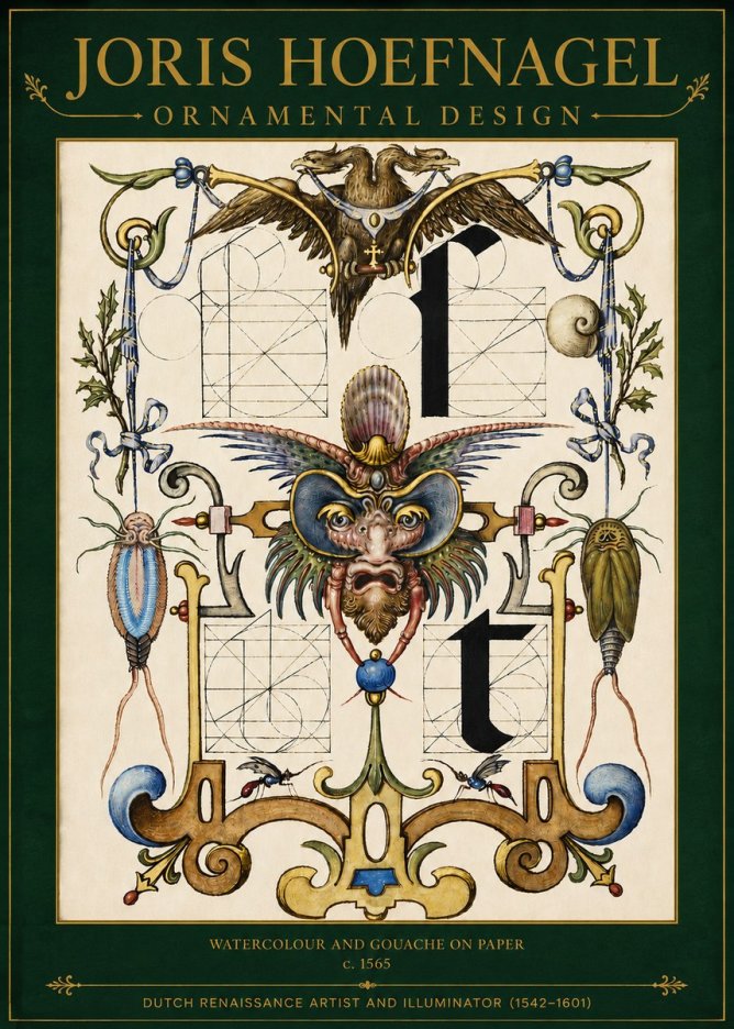 Joris Hoefnagel Ornamental Design II No3 - Poster
