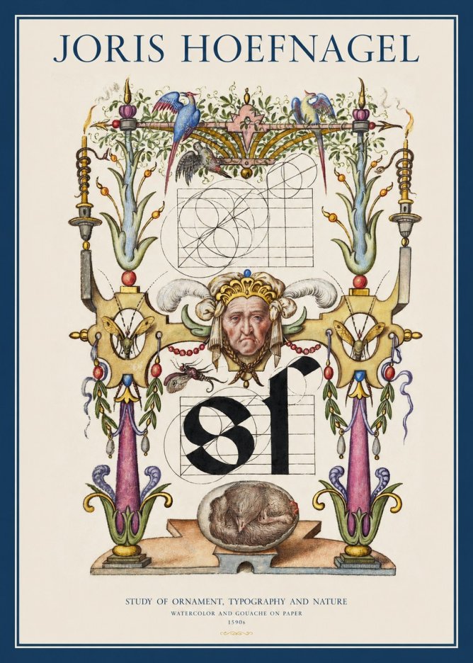Joris Hoefnagel Mastery in Detail - Renaissance Ornament & Nature Studies No5 - Poster