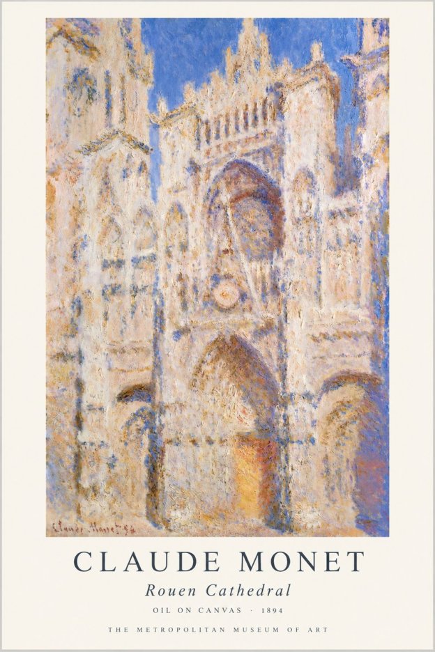Monet Rouen Cathedral No1 - Poster