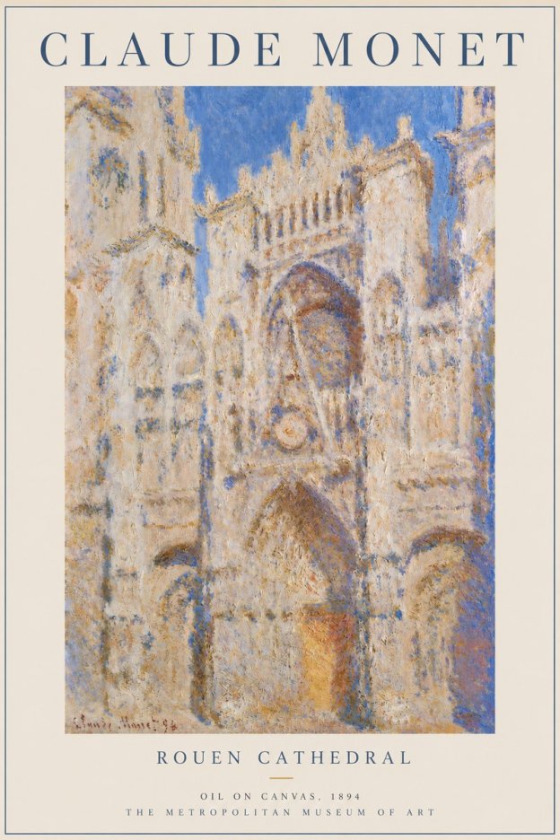 Monet Rouen Cathedral No2 - Poster