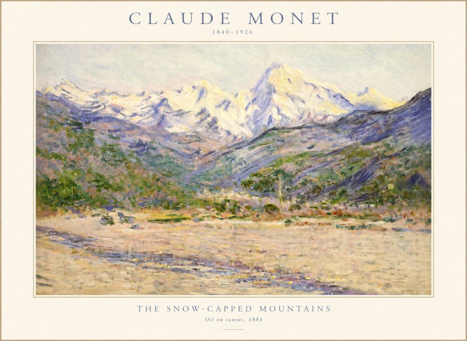 Monet The Snow-capped Mountains No1 - Poster