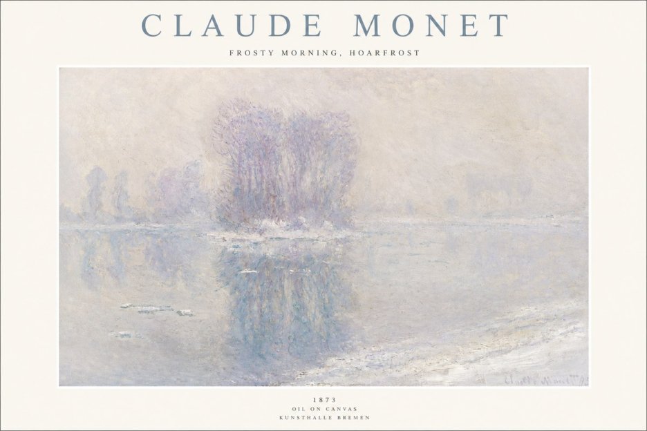 Monet Frosty Morning, Hoarfrost No1 - Poster