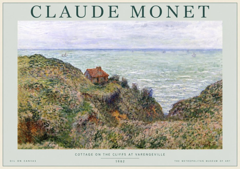 Monet Cottage on the Cliffs at Varengeville No4 - Poster