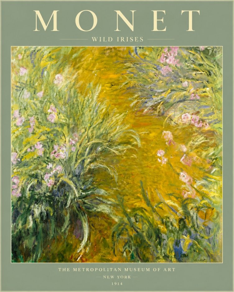 Monet Wild Irises No6 - Poster