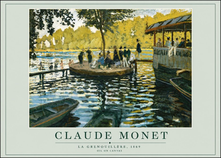Monet La Grenouillère, 1869 No3 - Poster