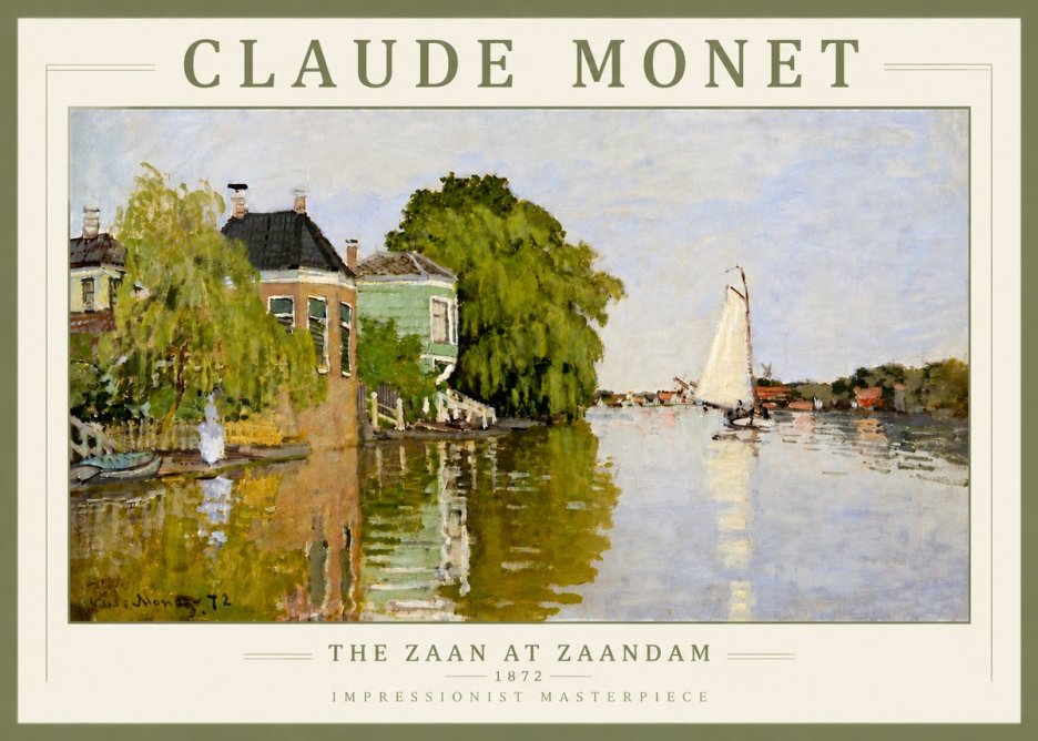 Monet The Zaan at Zaandam No6 - Poster