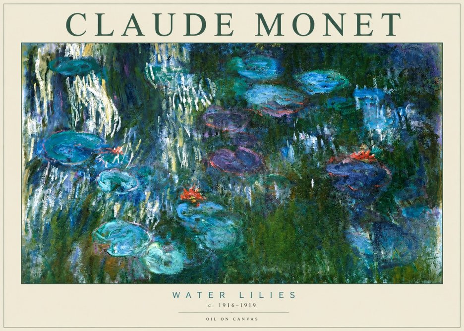 Monet Water Lilies IV No2 - Poster