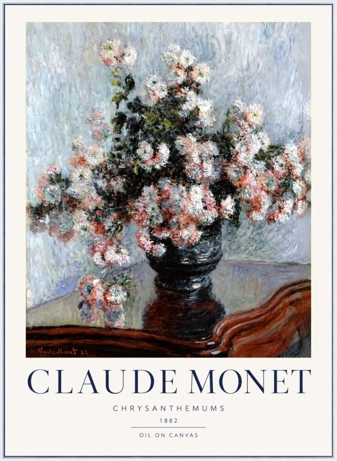 Monet Chrysanthemums No2 - Poster