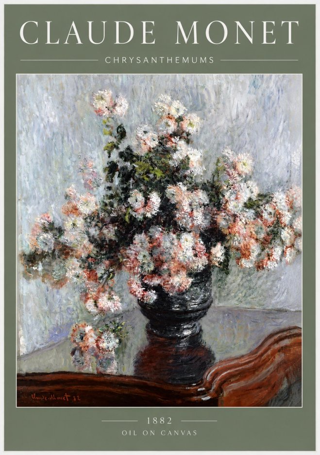 Monet Chrysanthemums No3 - Poster