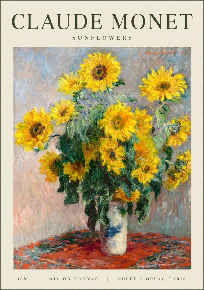 Monet Sunflowers No1 - Poster