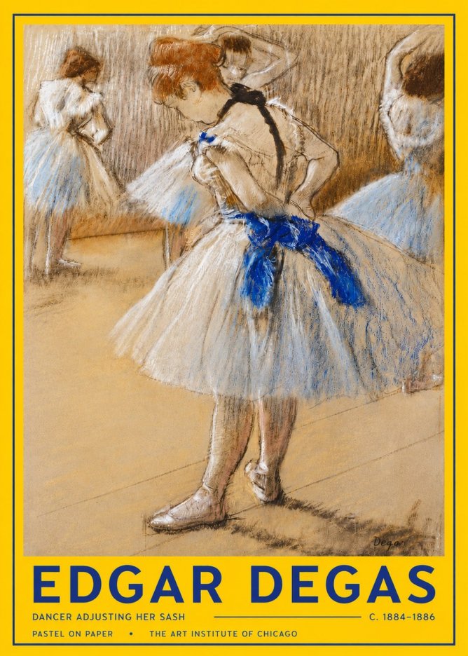 Edgar Degas Dancer Adjusting Her Sash No4 - Poster