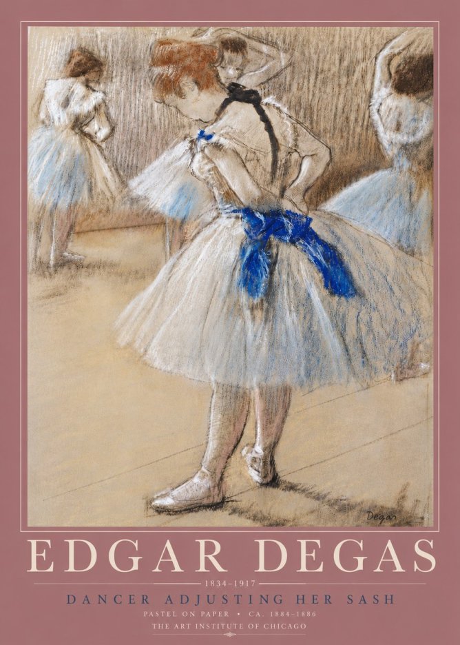 Edgar Degas Dancer Adjusting Her Sash No5 - Poster