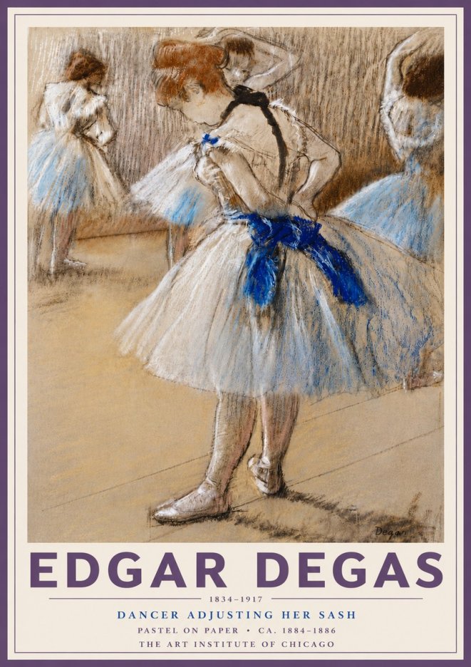 Edgar Degas Dancer Adjusting Her Sash No6 - Poster