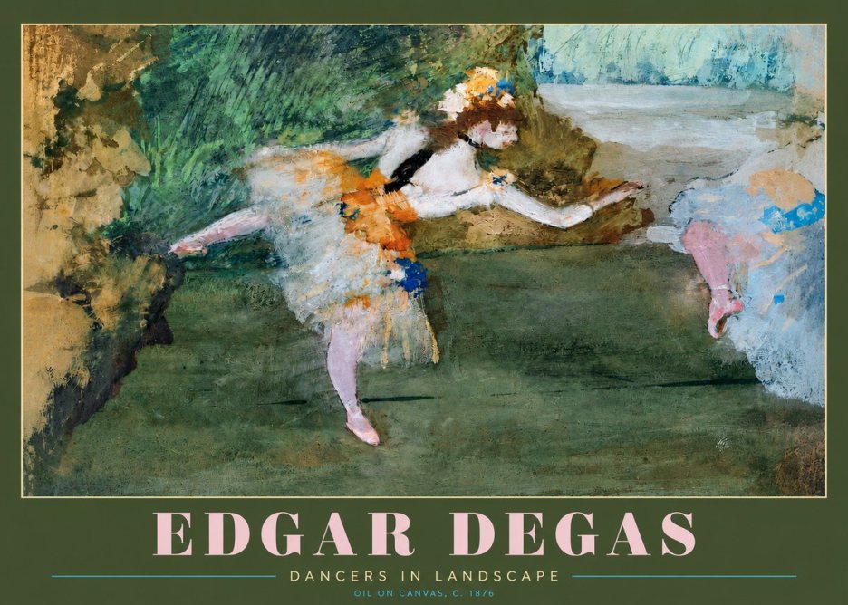 Edgar Degas Dancers in Landscape I No2 - Poster