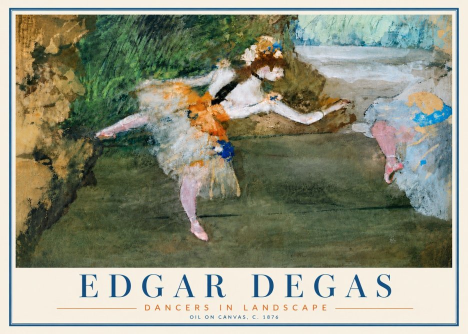 Edgar Degas Dancers in Landscape I No6 - Poster