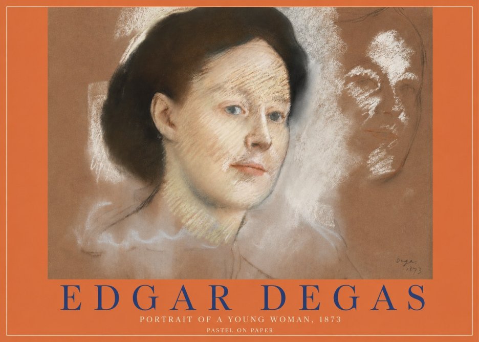 Edgar Degas Portrait of a Young Woman No2 - Poster