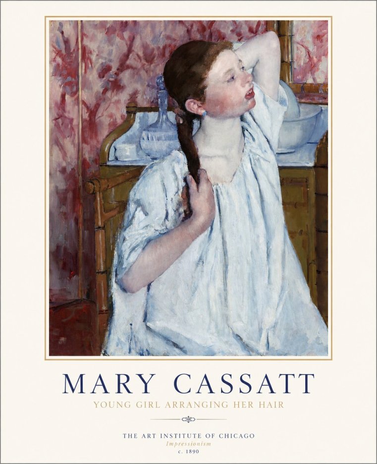 Mary Cassatt Young Girl Arranging Her Hair No1 - Poster