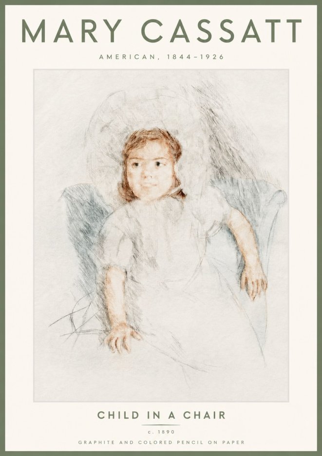 Mary Cassatt Child in a Chair No4 - Poster