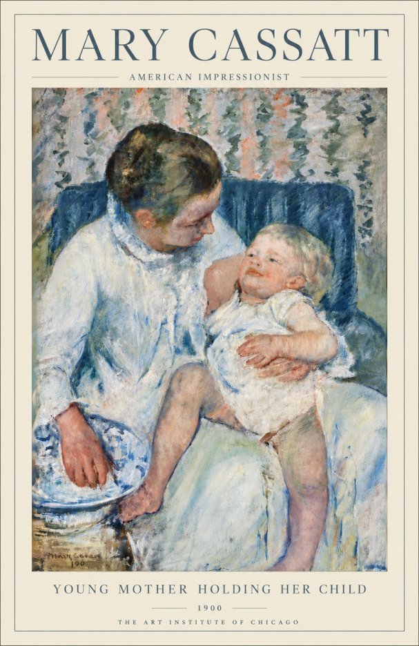 Mary Cassatt Young Mother Holding Her Child No4 - Poster