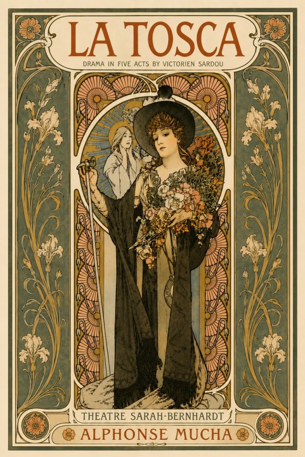 Mucha La Tosca No6 - Poster