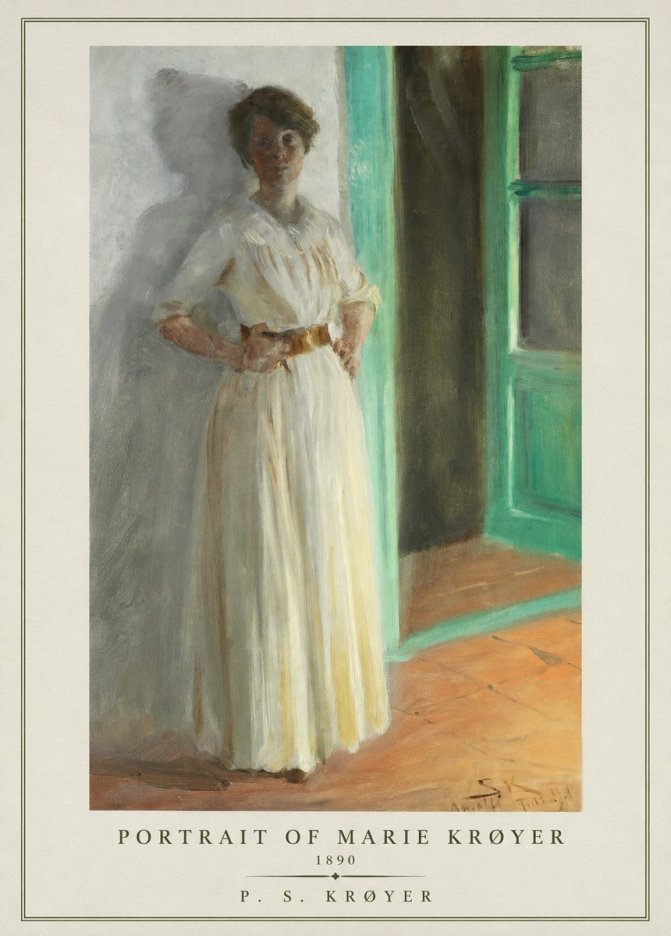 P.S. Krøyer Portrait of Marie Krøyer No1 - Poster
