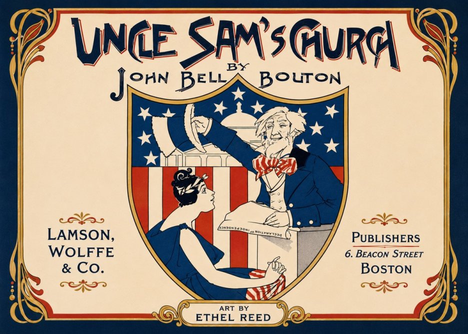 Ethel Reed Uncle Sam's Church No6 - Poster