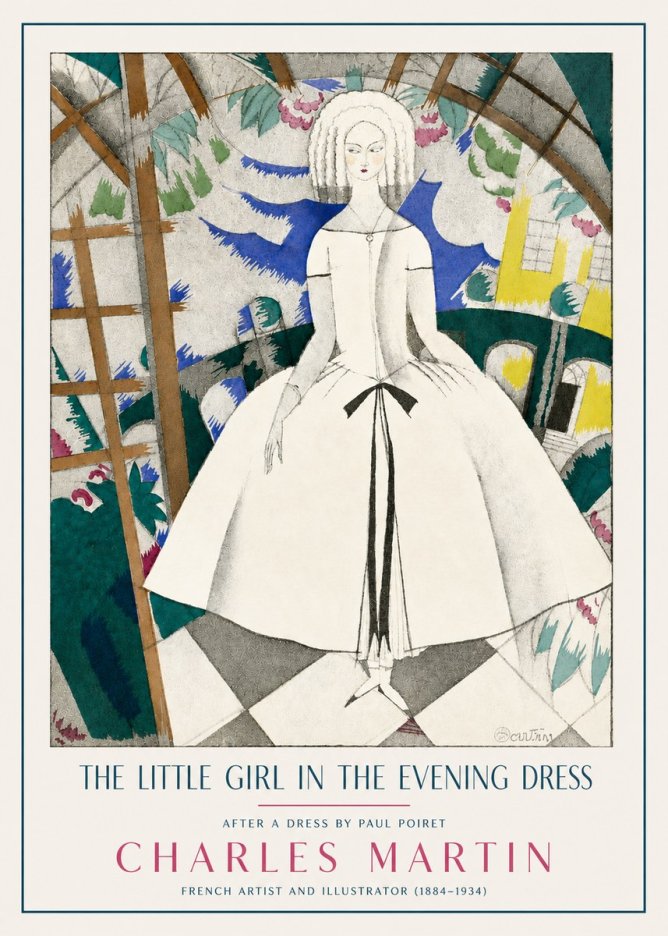 Charles Martin The Little Girl in the Evening Dress No3 - Poster