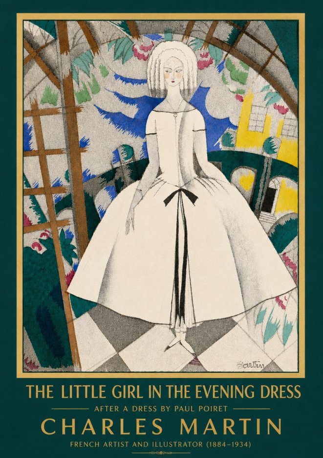 Charles Martin The Little Girl in the Evening Dress No4 - Poster