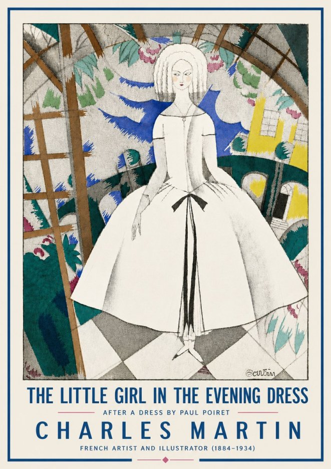 Charles Martin The Little Girl in the Evening Dress No6 - Poster