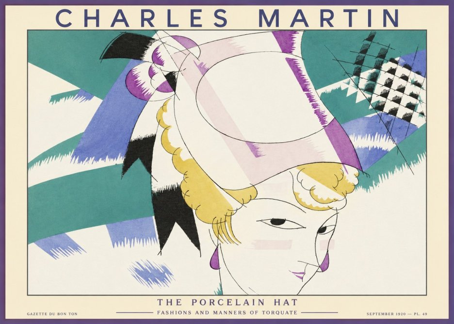 Charles Martin The Porcelain Hat No1 - Poster