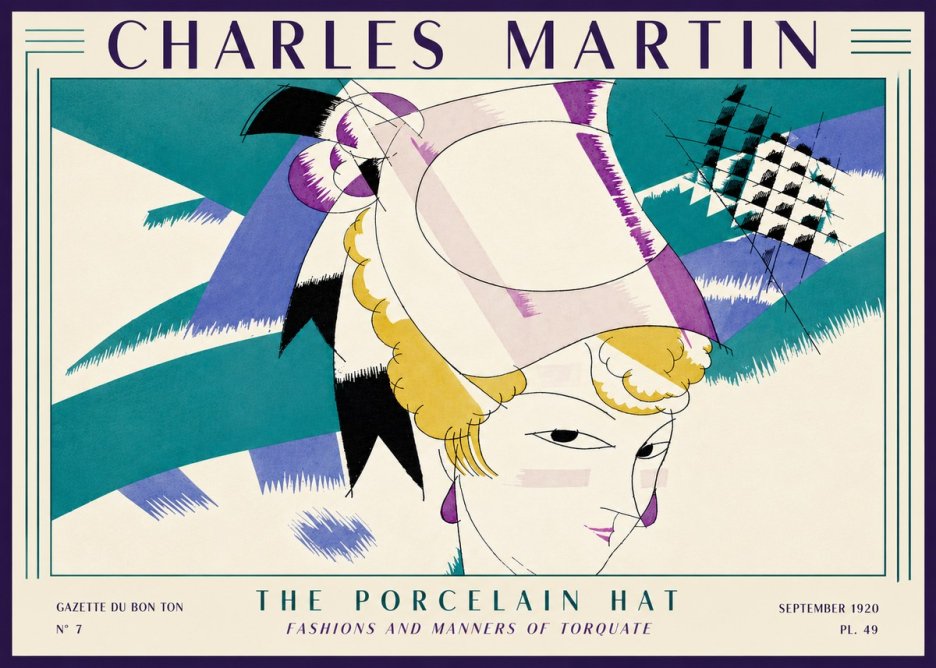 Charles Martin The Porcelain Hat No4 - Poster