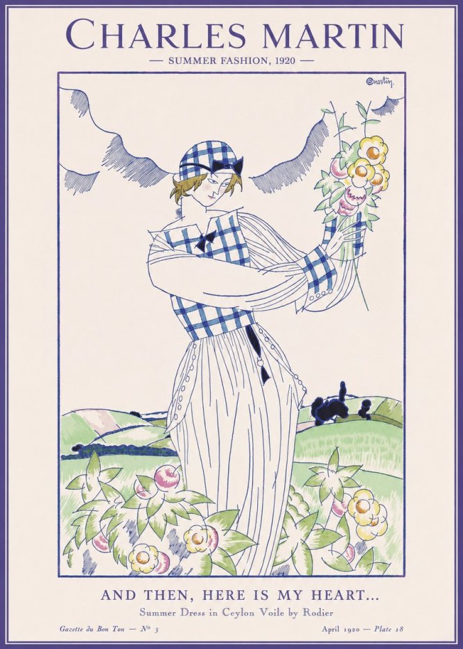 Charles Martin And Then, Here Is My Heart... Summer Dress in Ceylon Voile by Rodier No1 - Poster