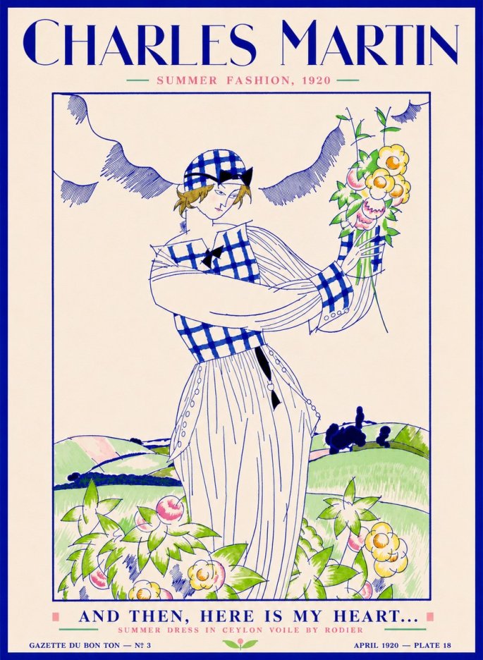 Charles Martin And Then, Here Is My Heart... Summer Dress in Ceylon Voile by Rodier No2 - Poster