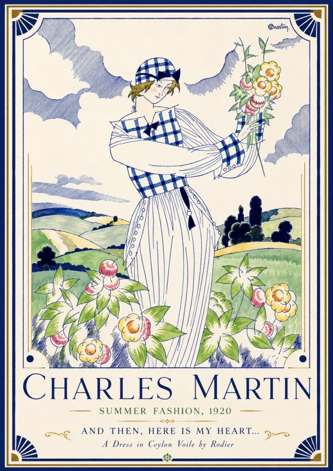 Charles Martin And Then, Here Is My Heart... Summer Dress in Ceylon Voile by Rodier No3 - Poster