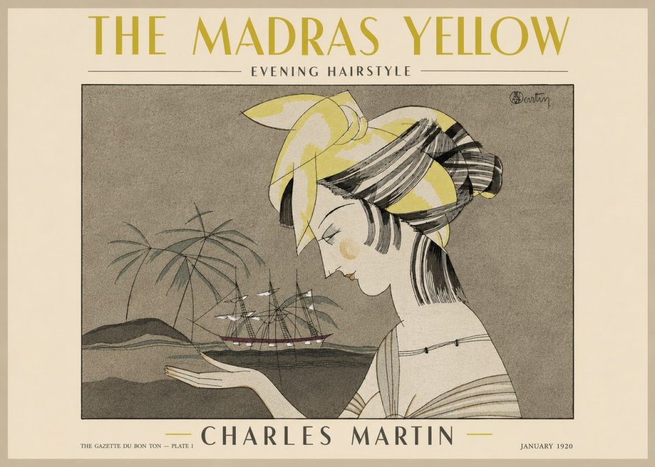 Charles Martin The Madras Yellow - Evening Hairstyle No3 - Poster